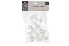 Styroxpallo puolikas 12 kpl