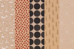 Joulupaperi Kraft 70 cm x 5 m lajitelma 