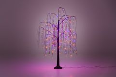 Valopuu paju 256 LED Halloween 1,6m oranssi ja violetti