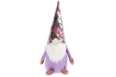 Tonttu Glitterhattu violetti 35 cm