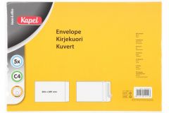 Kirjekuori valkoinen C4 5 kpl