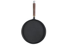 Lettupannu valurauta puukahvalla 26 cm