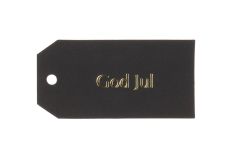 Pakettikortti God Jul musta 20 kpl pakkaus