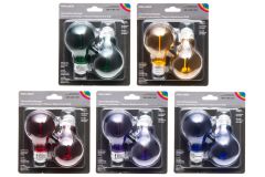 Varalamppu Filament 36V E27 2 kpl värillinen 
