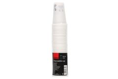 Kertakäyttömuki muovi valkoinen 200 ml 50 kpl
