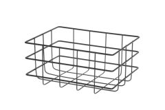 Säilytyskori metallia musta 19x14x9 cm