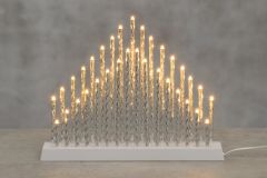 Kynttelikkö Pihla hopea 33LED 