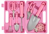 Puutarhatyökalusarja Pink 7-os. 