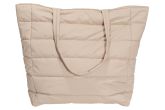Kassi Heijastava tikattu beige vetoketjulla