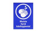 Merkkitarra Muista Hyvä Käsihygienia 14x19 cm 2 kpl