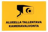 Opaste Alueella tallentava kameravalvonta keltainen 30x20 cm