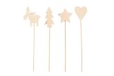 Puinen koriste lajitelma 26 cm 4 kpl