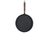 Lettupannu valurauta puukahvalla 26 cm