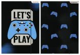 Kulmalukkokansio kuminauhalla Let's Play lajitelma A4