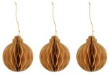 Paperipallo 10 cm natural 3 kpl pakkaus