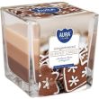 Tuoksukynttilä kolmivärinen lasissa gingerbread