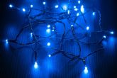 Valoketju 80LED sininen musta johto