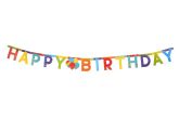 Koristenauha Happy Birthday confetti 1,6 m